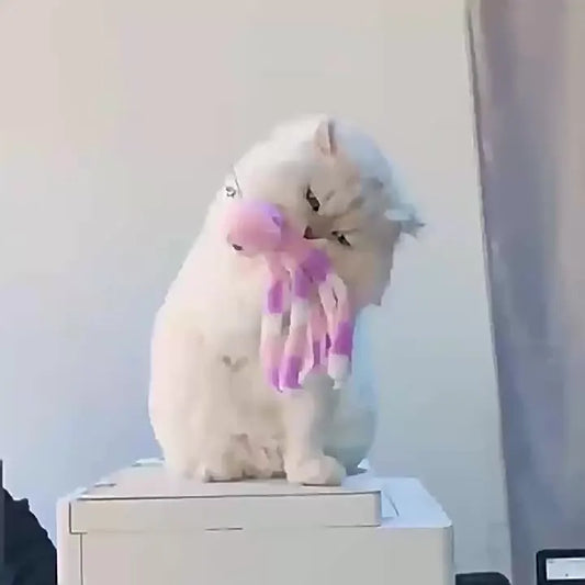Cute Octopus Plush Cat Toy Bite Resistant Interactive Play Pet Supplies for Cats And Dogs Boredom Relief