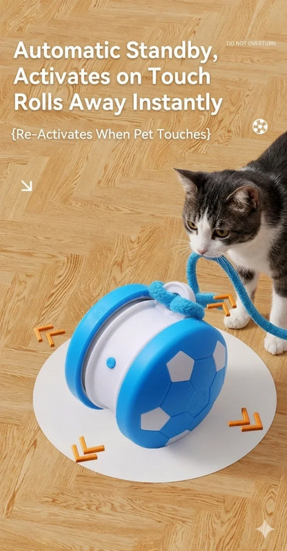 Smart Electric Rolling Soccer Pet Toy Automatic Obstacle Avoidance Interactive Anti-Boredom Toy For Cats And Dogs