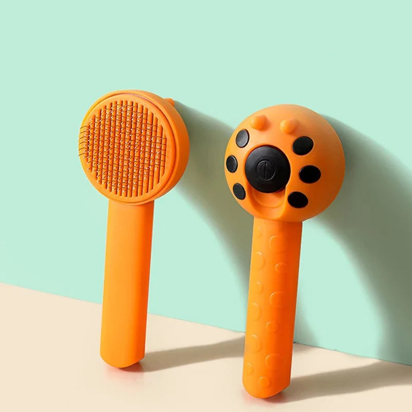 Pet Hair Cleaning Brushing Comb One Click Cat Comb Massage Comb Cat Dog Remove Floss of Cats and Dogs Seven-star Ladybug Comb