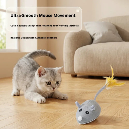 Interactive Mouse Pet Toy Self Entertaining Intelligent Walking Robot Toy for Cats And Dogs