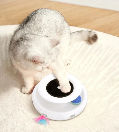 2 in 1 Smart Cat Toys Automatic Feather Fun Ball Toy Set For Cat Dog 5 Modes Interactive Pet Toy Accessories