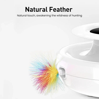 2 in 1 Smart Cat Toys Automatic Feather Fun Ball Toy Set For Cat Dog 5 Modes Interactive Pet Toy Accessories