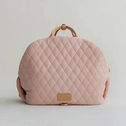 The Verona Luxe Carrier - Quilted Designer Pet Tote-