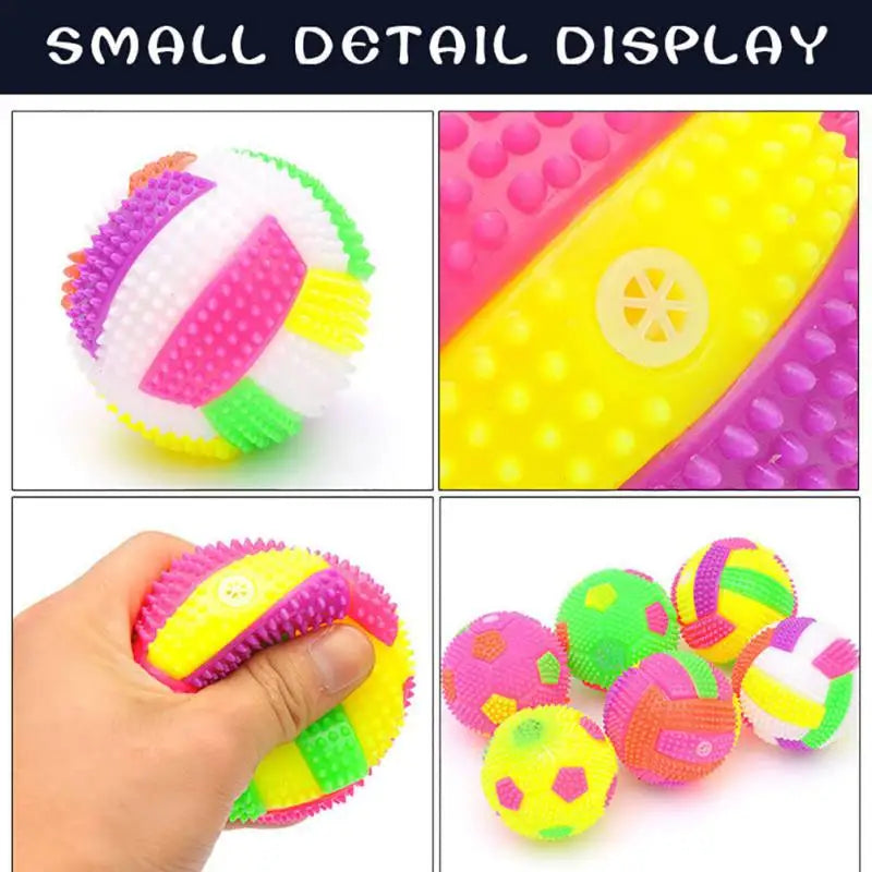 Glowing Ball Dog Toy Led Puppy Bouncy Chew Dog Ball Molar Toy Pet Color Light Ball Interactive Toys for Cats Small Pet Supplies