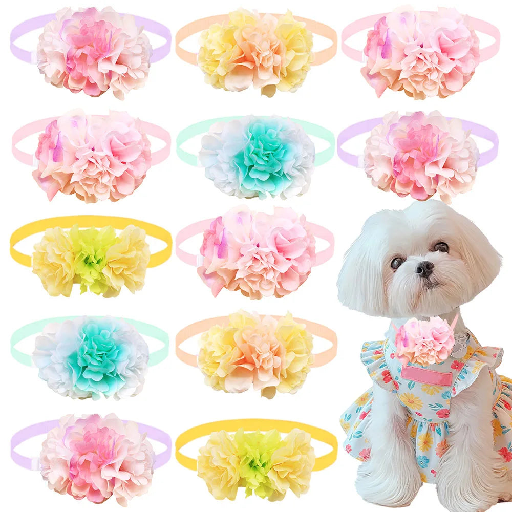 2026 New 30PCS Dog Puppy Bowties Spring Flower Style Wedding Bow Tie For Small Dogs Cats Fashion Cute Grooming For Dogs Gift