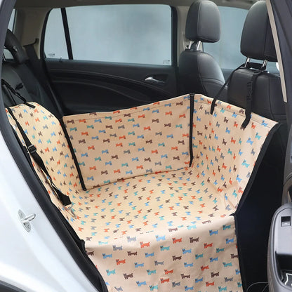 CAWAYI KENNEL Dog Car Seat Cover | Pet Carrier Travel Mat for Back Seat Hammock