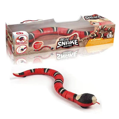 Smart Sensing Interactive Cat Toys Automatic Eletronic Snake Cat Teasering Play USB Rechargeable Kitten Toys For Cats Dogs Pet