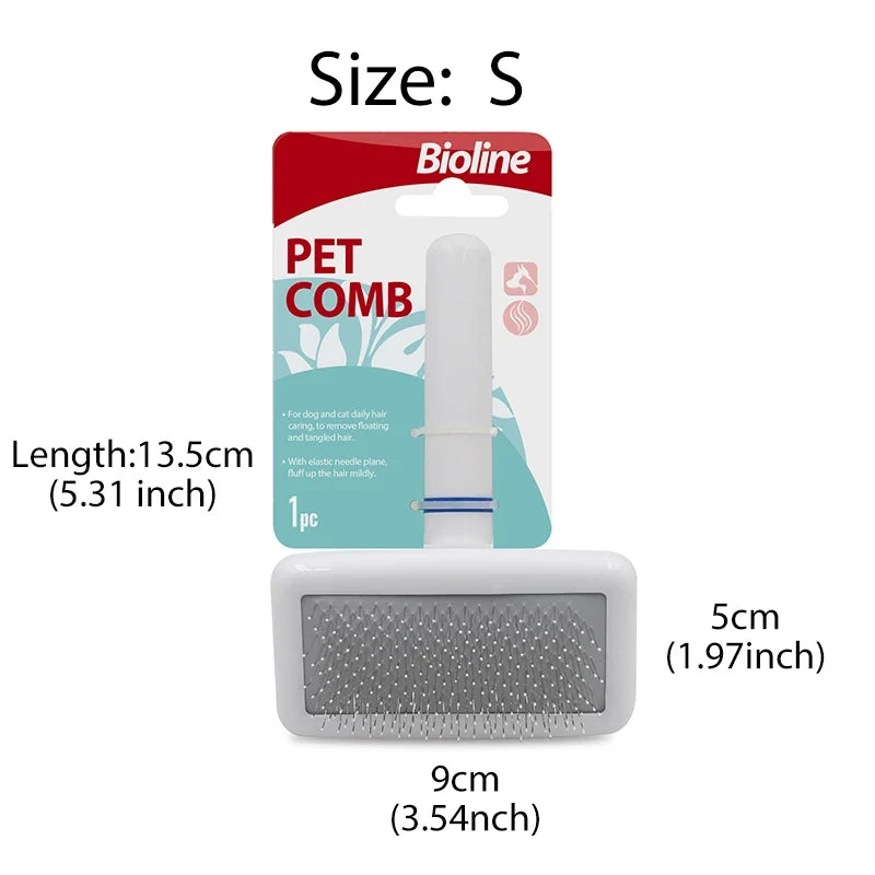 Bioline Pet Cat Dog Comb Effective to Remove Floating Hair Comb Pet Dog Hair Cleaning Pet Supplies