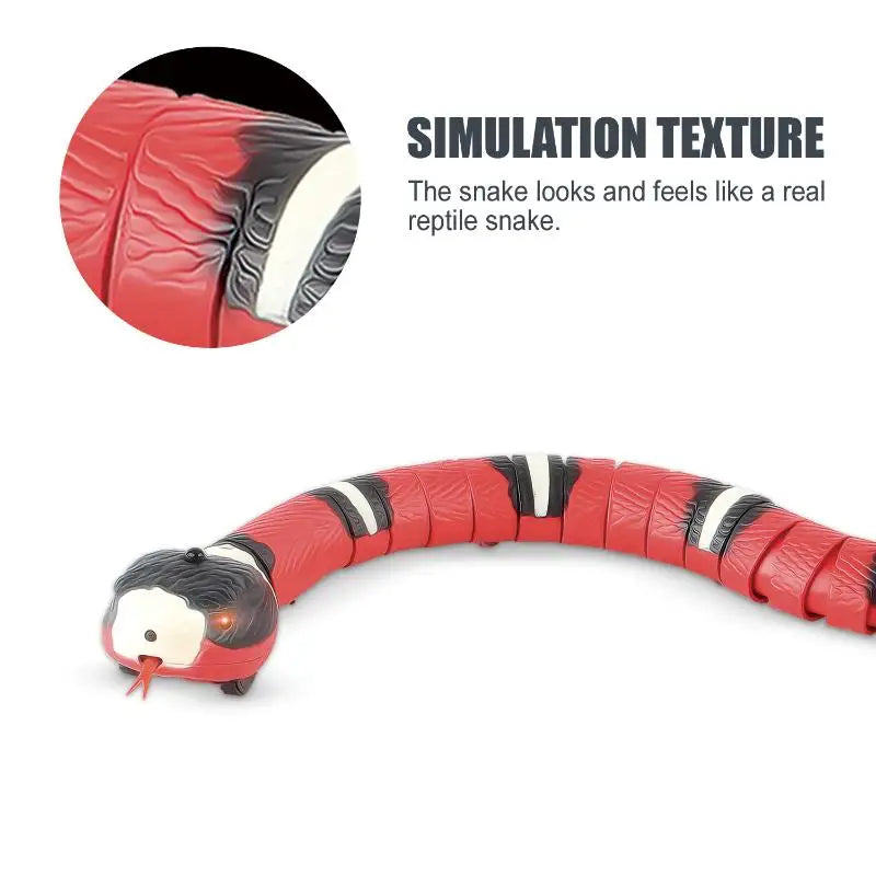 Smart Sensing Interactive Cat Toys Automatic Eletronic Snake Cat Teasering Play USB Rechargeable Kitten Toys For Cats Dogs Pet