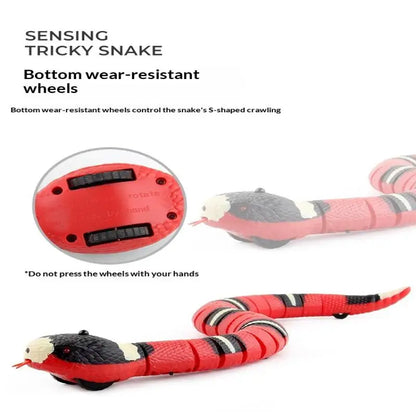 Smart Sensing Interactive Cat Toys Automatic Eletronic Snake Cat Teasering Play USB Rechargeable Kitten Toys For Cats Dogs Pet