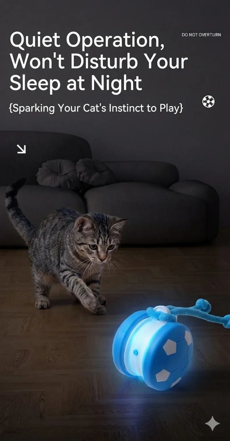Smart Electric Rolling Soccer Pet Toy Automatic Obstacle Avoidance Interactive Anti-Boredom Toy For Cats And Dogs