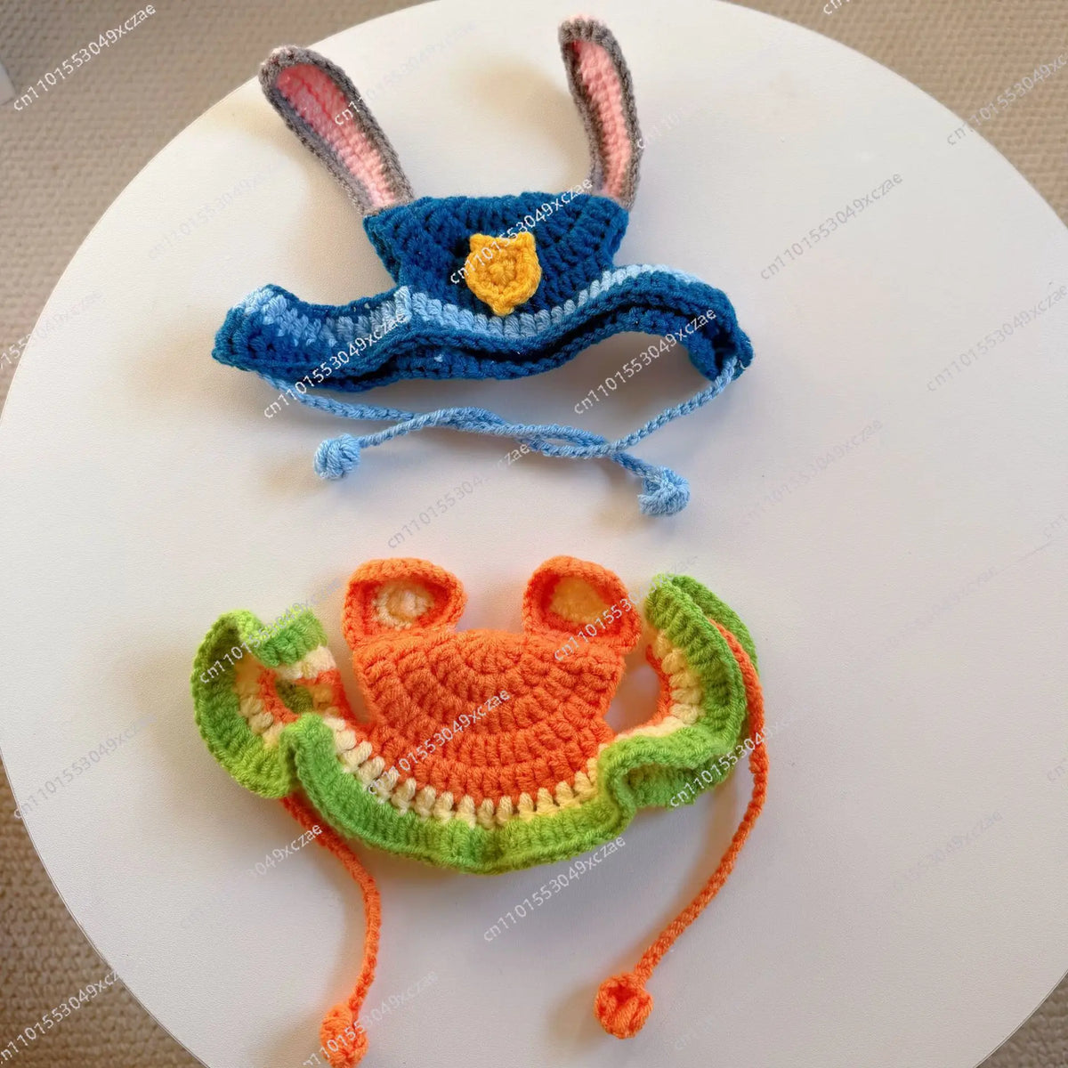 Hand-woven dog cat collar hat, clothing for Loona robot dogs, Zootopia, Judinique, pets
