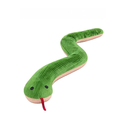Squeaky Floppy Snake Plush & Rope Toy for Dogs: Chew-Resistant Interactive Shake & Tug Toy for Dogs & Cats with Rattle Sound