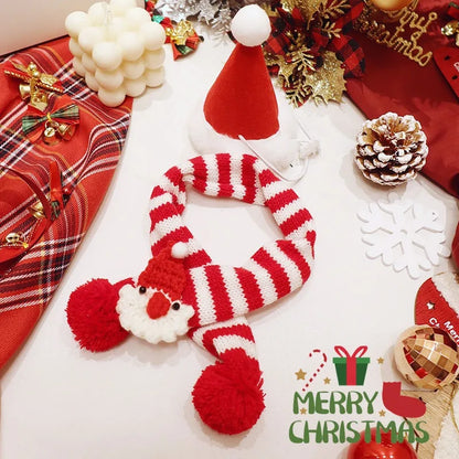 Pet Chinese New Year Christmas Decoration Clothes Bib Dog Scarf Cat New Year Hat Teddy Scarf Small Dog