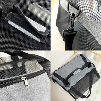 Portable Cat & Dog Carrier Bag – Foldable Breathable Travel Handbag