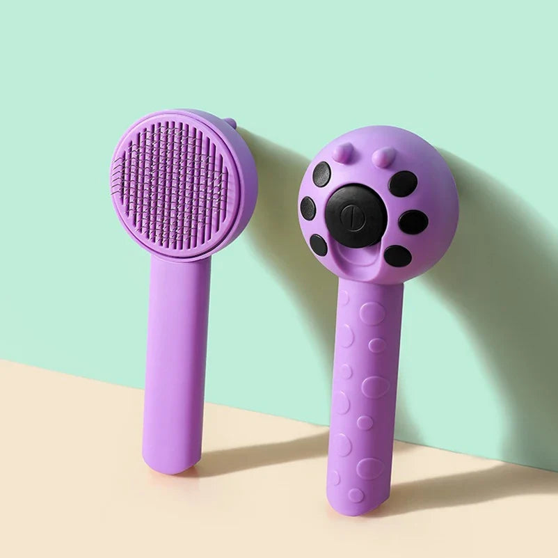 Pet Hair Cleaning Brushing Comb One Click Cat Comb Massage Comb Cat Dog Remove Floss of Cats and Dogs Seven-star Ladybug Comb