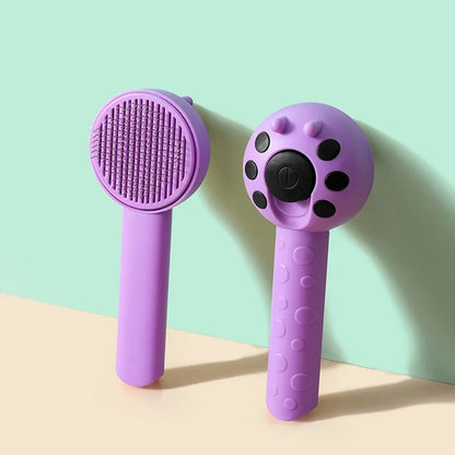 Pet Hair Cleaning Brushing Comb One Click Cat Comb Massage Comb Cat Dog Remove Floss of Cats and Dogs Seven-star Ladybug Comb