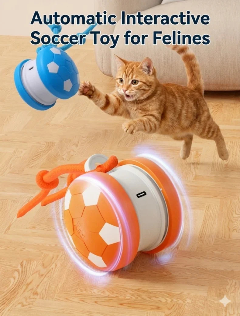 Smart Electric Rolling Soccer Pet Toy Automatic Obstacle Avoidance Interactive Anti-Boredom Toy For Cats And Dogs