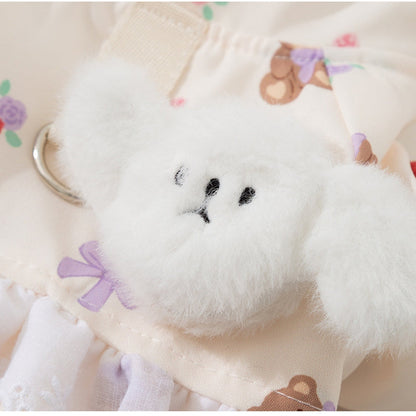 Cat Clothes, Bear Two-legged Cotton-padded Clothes For Kittens, With Fleece Added For Warmth In Autumn And Winter. Two-legged Small Dog Pet Clothing