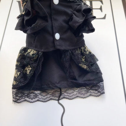 Gothic Golden Skirt Cat Dog Clothes