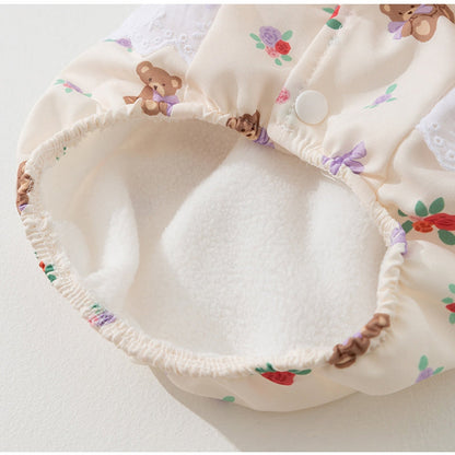 Cat Clothes, Bear Two-legged Cotton-padded Clothes For Kittens, With Fleece Added For Warmth In Autumn And Winter. Two-legged Small Dog Pet Clothing