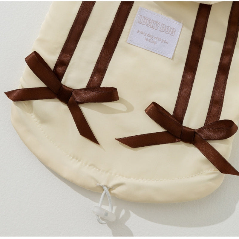 Winter Fleece Cat Clothes, Winter Bow Warm Down Jackets, Anti-shedding Pet Clothes For Kittens And Dogs