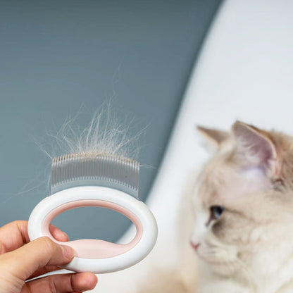 Pet Life ® 'Knuckler' Handheld Travel Flexible Grooming Pet Rake Comb