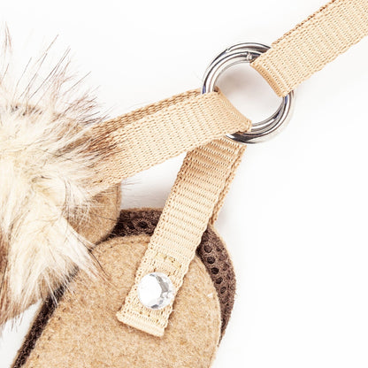 Pet Life ® Luxe 'Furracious' 2-In-1 Adjustable Dog Harness and Leash with Detachable Fur Collar