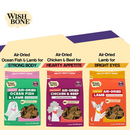 Wishbone Air-Dried Beef & Lamb Recipe Dog Food - 454g